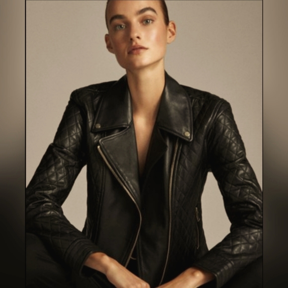 Massimo Dutti Leather Jacket  Size M - Picture 1 of 12